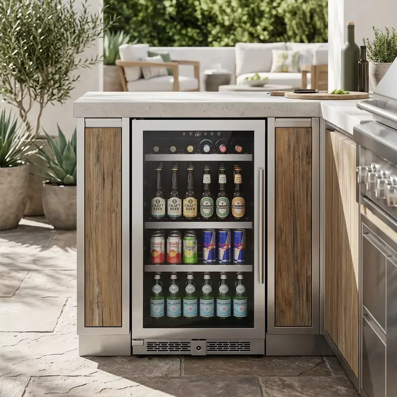 Commercial Kitchen Zones - Stainless Steel Under Counter Fridge Dual