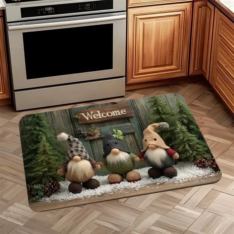 Commercial Kitchen Mats - Christmas Snowman Themed Entrance Door Mat
