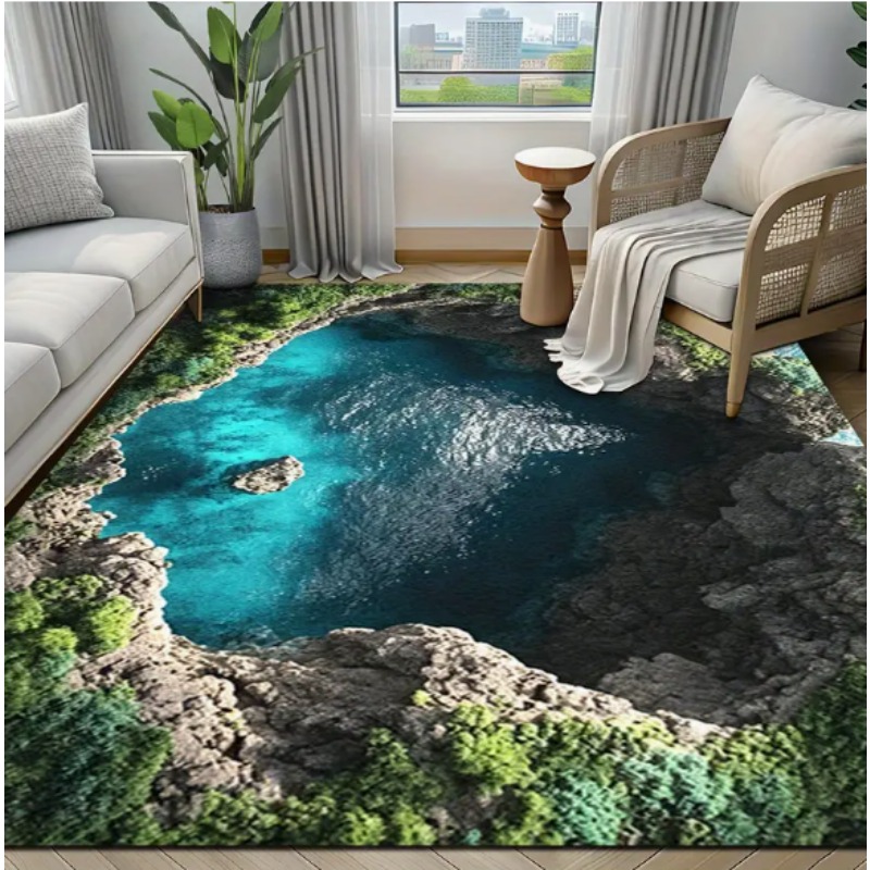 Commercial Kitchen Mats - 3D Visual Illusion Ocean Scenery Floor