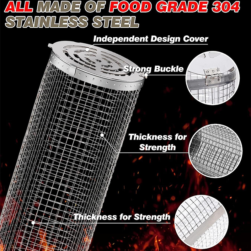 BBQ Basket Stainless Steel Rol - Hot Dog Roller Grill recension och pris