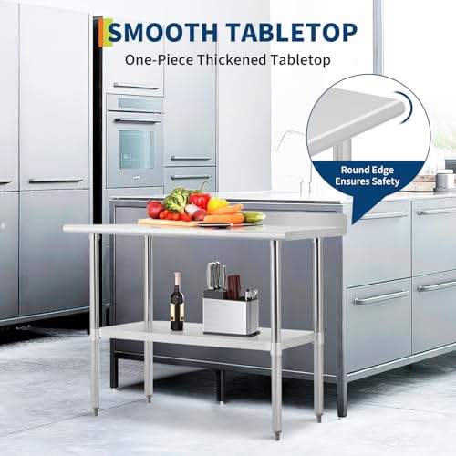 Stainless Steel Work Table wit - Commercial Kitchen Backsplash recension och pris