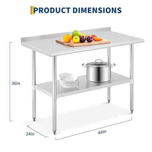 Stainless Steel Work Table wit - Commercial Kitchen Backsplash recension och pris