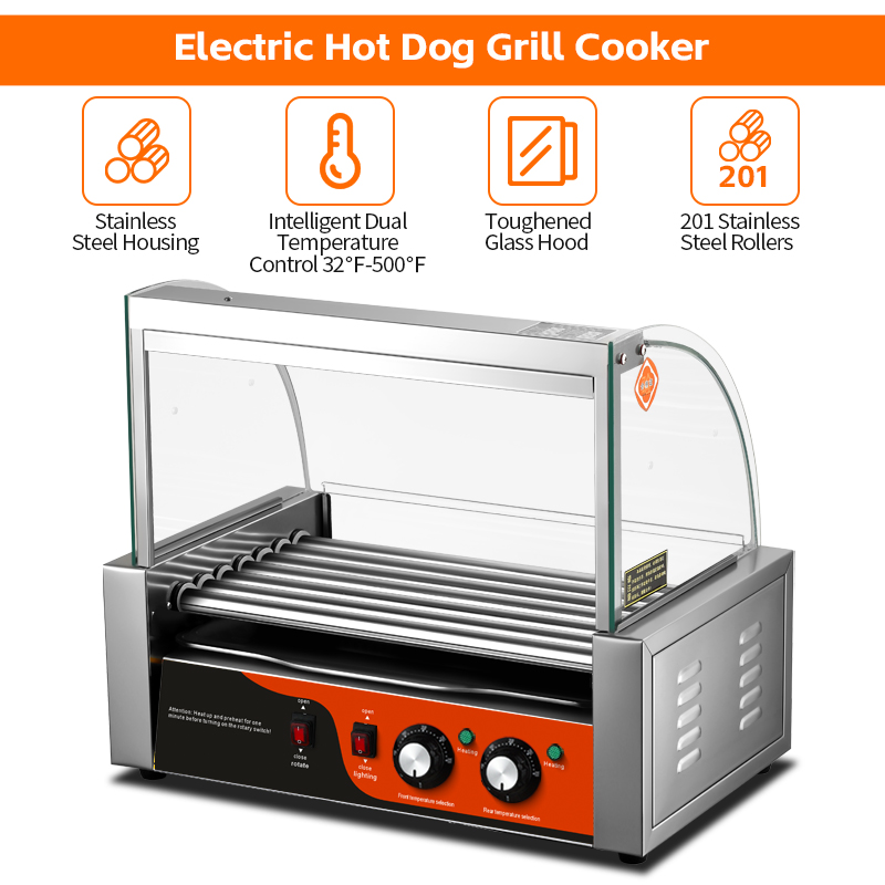 Electric Stainless Steel Hot D - Hot Dog Roller Grill recension och pris
