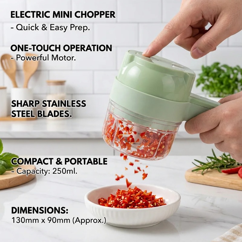 Handheld 4-in-1 Wireless Elect - Commercial Kitchen Grinder recension och pris