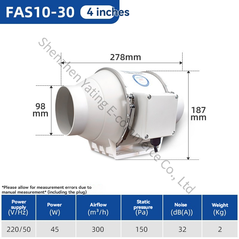 4inch Commercial Exhaust Fan P - Commercial Kitchen Ventilation recension och pris