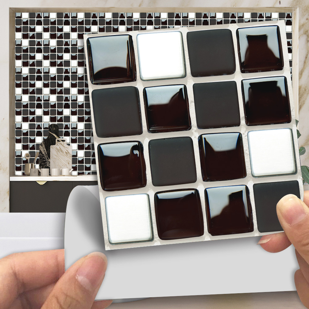Black & White Marble Mosaic Ti - Commercial Kitchen Tiles recension och pris