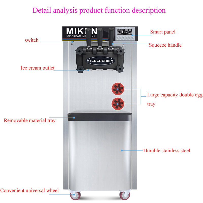 Automatic Three-Flavor Soft Se - Commercial Ice Maker recension och pris