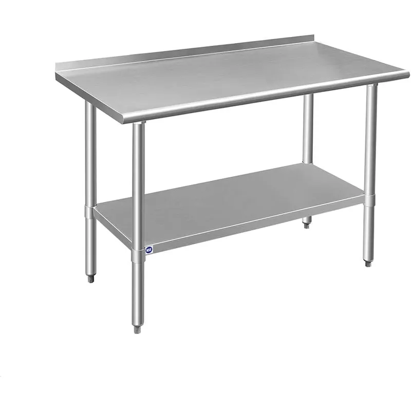 Stainless Steel Table for Prep - Commercial Kitchen Backsplash recension och pris