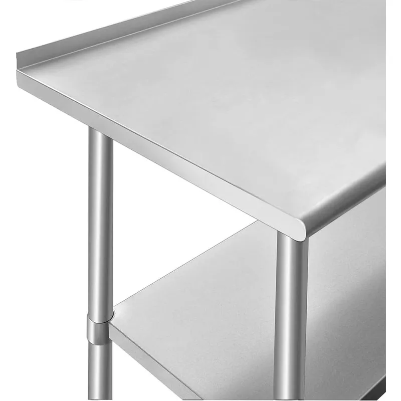 Stainless Steel Table for Prep - Commercial Kitchen Backsplash recension och pris