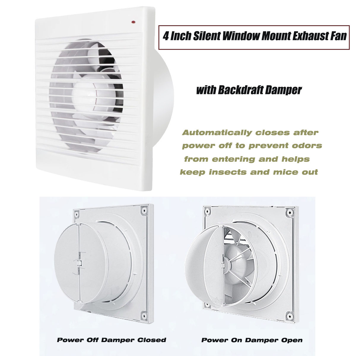 4 Inch Silent Window Mount Exh - Commercial Kitchen Ventilation recension och pris