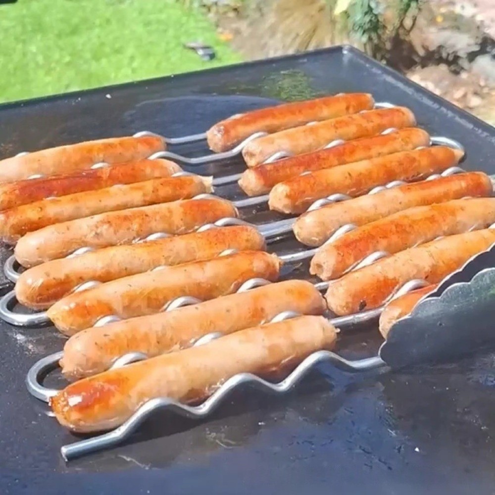 Stainless Steel BBQ Sausage Ro - Hot Dog Roller Grill recension och pris