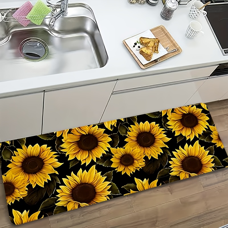 Bold Yellow Sunflower Black Ba - Commercial Kitchen Zones recension och pris