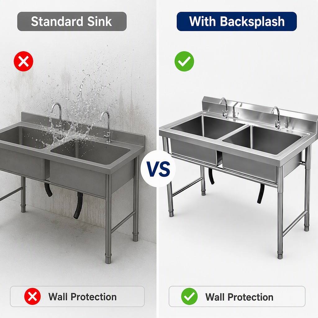 Commercial Freestanding Double - Commercial Kitchen Backsplash recension och pris