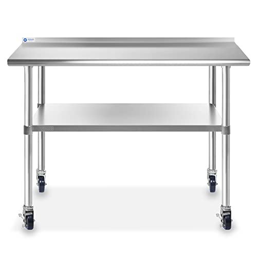 Stainless Steel Table 48 in. x - Commercial Kitchen Backsplash recension och pris