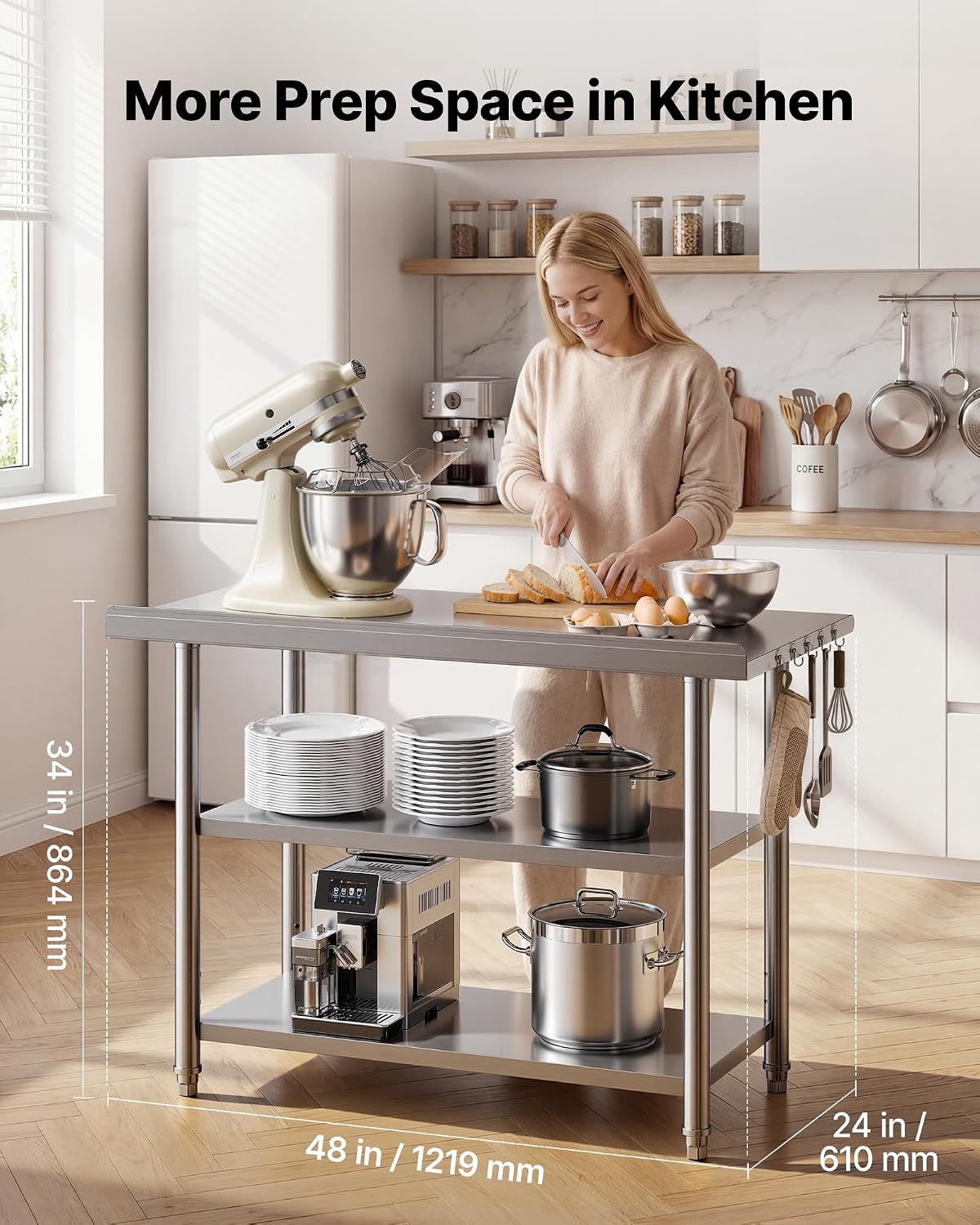 Stainless Steel Work Table, 24 - Commercial Kitchen Backsplash recension och pris